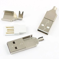 20pcs USB 2.0 AM Male 4P 4 Pin Three Types Plug Jack Socket Solder Connector For PC DIY in stock ic