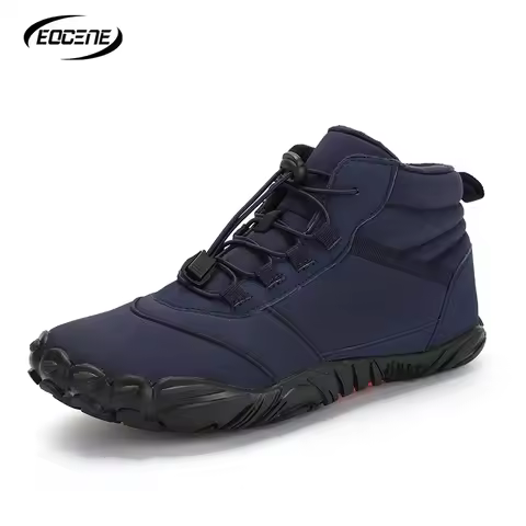 EOCENE Men Women Fleece Lined Winter Snow Boots, Non-slip Waterproof Outdoor Warm Hiking Shoes