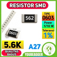 SMD 5.6K 562 0603 5% Resistor 1/10W
