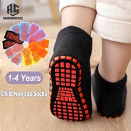 6 Colors Kids Cotton Anti Skid Socks Children Breathable Yoga Sports Dance Trampoline Floor Socks for Boys Girls 1-4 Years