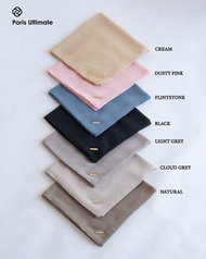 SKYSHOP HIJAB POLOS PARIS ULTIMATE BY DEENAY SIZE 110X110 KERUDUNG SEGIEMPAT MODIS KEKINIAN KONDANGA