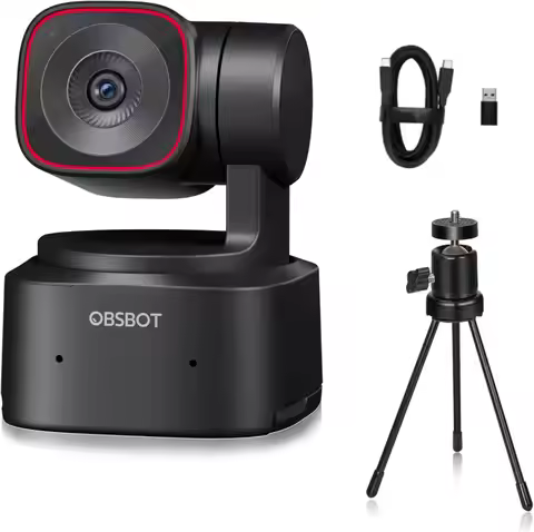 4K PTZ Webcam with AI Tracking, 1080P@60fps HDR, Noise Cancellation, Gesture Control, Plug & Play fo