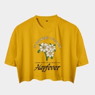 HAYFEVER OVERSIZE CROP TOP T-SHIRT POLOS ML XL XXL XXXL COTTON COMBED 30S Wanita