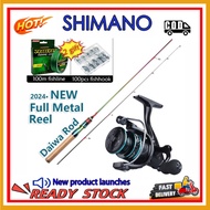 2024 New Shimano Reel Pancing Set Soft Frog Spinning Rod Pancing Joran 1.8m Fishing Reel Fishing Rod