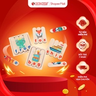 Smart Wooden English Word Puzzle Toy Fun Letter Learning Game for Children from 3 to 7 Years Old - B