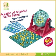 [Ihoce] Bingo Game Set Bingo Machine Toy Bingo Chips Hand Crank Educational Classic