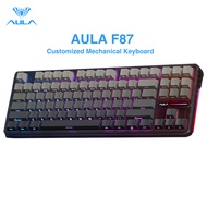 AULA F87 F87pro 87Keys Tri-Mode Mechanical Keyboard RGB Hot-Swap Wireless Customized Keyboard Wired/
