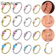 1 Pc 16G/20G Earring Opal Nose Piercing Hoop Earring Helix Earring Septum Ring Nostril Piercing Heli