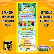 Spanduk Banner Backdrop Minuman MOJITO CUP / Banner mojito/ Spanduk mojito Ukuran 160x60 cm bisa COD