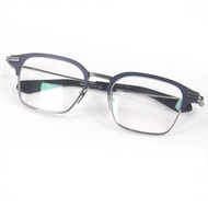 成色極佳 □ DITA DTX142-A-03 打字員 半框眉框眼鏡 海軍藍/銀色 52□19-140 日本製造 男士 零售價 ¥123,200