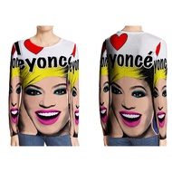 I Love Beyonce Long Sleeve T-shirt Unisex T-shirt Polyester Jersey Material