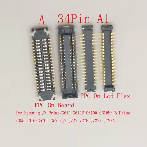 2-10Pcs Lcd Display Screen Flex FPC Connector Plug For Samsung Galaxy G5700 G570 J7 J5 Prime G610F G