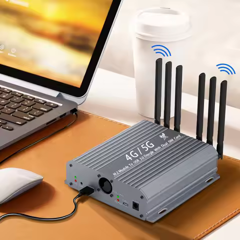 NGFF B Key M.2 to USB 3.0 Adapter Wireless Card Riser Dual Cooler Fan Dual SIM Card Slot for SIM/Mic