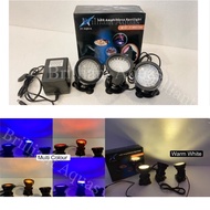 Aquarium Pond LED Amphibious Mini Spotlight JY-013 1 set x 3 LED lights