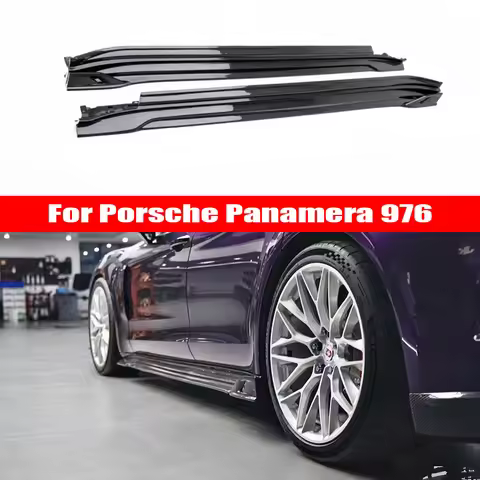 For Porsche Panamera 976 2024+ Carbon Fiber Side Skirt Side bumper Splitter Cupwings Winglets Canard
