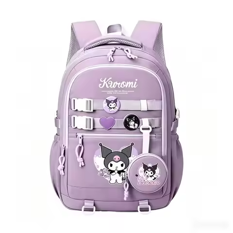 Sanrio kuromi backpack large capacity multi-compartment cartoon anime backpack 0.5kg lightweight wat