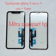 SHIPPINGbebas - TOUCHSCREEN + LCD GLASS + FRAME + OCA iphone 11 ORIGINAL NON IC