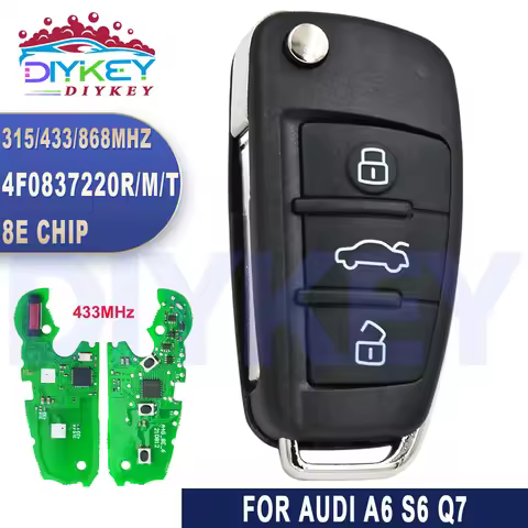 DIYKEY For Audi A6 A6L S6 Q7 2004 2005 2006 2007- 2015 8E Chip IYZ 3314 4F0 837 220N 220R 220M 220T 