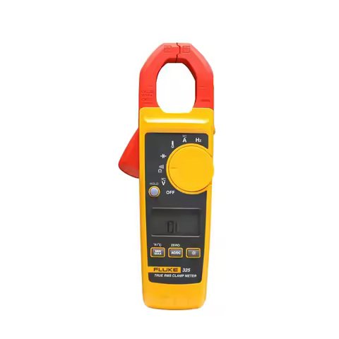 Fluke 325 True RMS clamp meter, AC/DC range: 400.0 A/600.0 V, for residential, commercial, and HVAC 