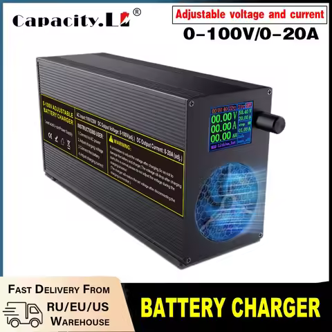 24V48v72v84v100V 12V LifePO4 charger 40A fast battery charger adjustable 25A30A high-power adapter s