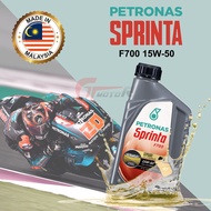 GTmotor 100% Local Original Petronas Sprinta F700 15W-50 Semi Synthetic F900 4T Motor Engine Oil Minyak Hitam (1L)