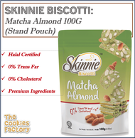 SKINNIE Biscotti: Matcha Almond Biscotti 100G (Stand Pouch)