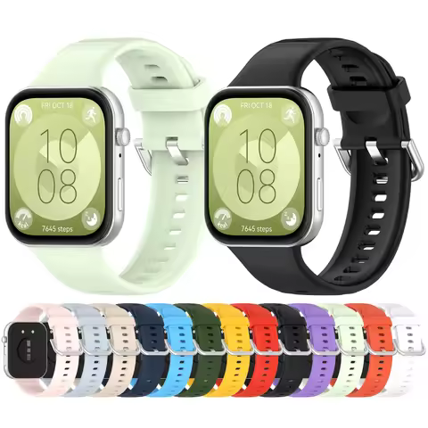 Silicone Strap for Huawei Watch Fit3, Pure Color 24mm width Watchband for Huawei Fit 3 Smartwatch