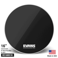 Evans™ BD16MX1B MX1 หนังกลองมาร์ชชิ่ง หนังกลองพาเหรด 16" แบบหนังดำ น้ำมัน 1 ชั้น หนา 10 มิล พร้อมชุด