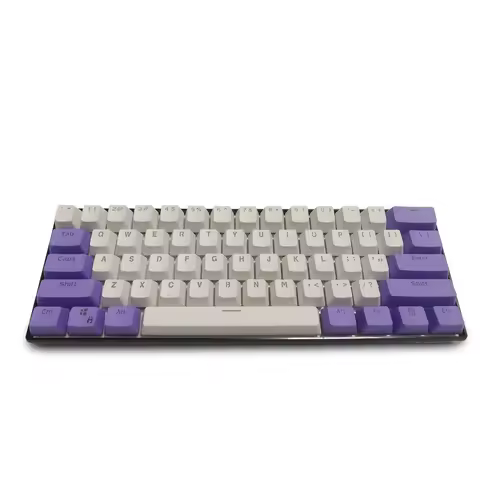 (Keycaps Only Sold)Purple White RK 61 Backlight Keycaps PBT Material OEM Profile Double Shot For MX 