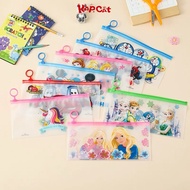 KAP.CAT Pencil pouch/case Cartoon character Transparent waterproof file zip lock school supplies