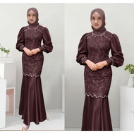 Gamis Brokat Payet Mute Muslimah Modern Elegan Dress Pesta Kondangan Model Duyung Panjang Maxy Dress