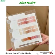 Set sơn thạch Pretty 48 màu hot trend 2025 tặng kèm bảng màu