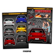 HEAT POSTCARD & STICKERPACK "EVO9"