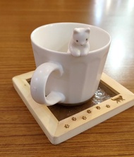 原木海棠花玻璃杯墊