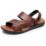 ✅Fashion Men Summer Sandal Beach Shoes Breathable Brand Outdoor Leather Slippers for Men S400