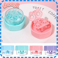 SHOOGEL Glasses Lenses Box Portable Manually Plastic Glasses Lenses Container