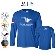 Arials Kaos Baju Lengan Panjang Maskapai Garuda Indonesia Airlines