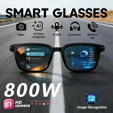 AI Smart Glasses AI Translation 8MP HD Camera 4K Shooting Image Conversation Recording Listening To