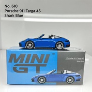 Mini GT 1/64 No.610-R Porsche 911 Targa 4S Shark Blue Mini GT Porsche