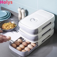 HOLYS Egg Trays, Large Capacity Drawer Type Egg Storage Box, Space Saving Anti-fall Earthquake-proof