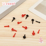 ROXUL 100pcs/bag Stuffed Doll Eyes DIY Plastic 3mm/4mm/5mm/6mm for Teddy Dog Animals Noses Accessori