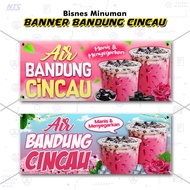 ✨READY DESIGN✨ BANNER AIR BANDUNG CINCAU - Tebal / Kalis Air / Tahan Lasak - Peniaga Penjual Air Bal