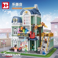 Xinyu Compatible Barber Shop Street View Series Assemble~Assemble Children~Assemble Parent-Child Cit