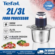 Tefal【10-year warranty】2L/3L Electric Stainless Steel Meat Grinder Chopper Blender Stainless Steel F
