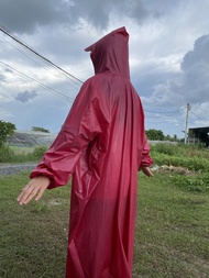 Combo 2 Áo mưa bít-1 người - Áo mưa kín ni-lon siêu bền - Xanh Lá Đậm - Đỏ (Hàng cao cấp xưởng Việt