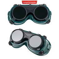 SMARTSIMPLE Flip-Up Welding Goggles Dual Lens Eye Protection Shield Safety Glasses Anti-Glare Eye Pr