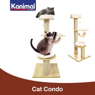 Kanimal Cat Tree ของเล่นแมว บ้านแมว คอนโดแมว 4 ชั้น เสาหนา 14 ซม. แข็งแรงพิเศษ สำหรับแมว Size XXL ขน