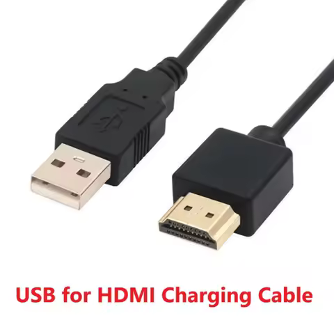 USB Power Cable To HDMI-Compatible Male to Male Charger Cords Splitter Adapter USB 2.0 To HDMI Charg