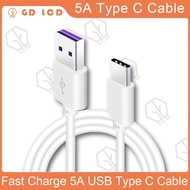 Fast Charge 5A USB Type C Cable For Samsung S20 S9 S8 Huawei P30 Pro Mobile Phone Charging Wire