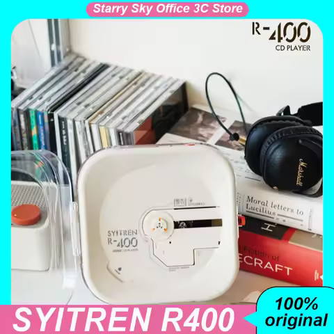 SYITREN R400 Bluetooth CD Player Wireless CD Player Portable Wired Music Player SC6137D M93BG6DECK W